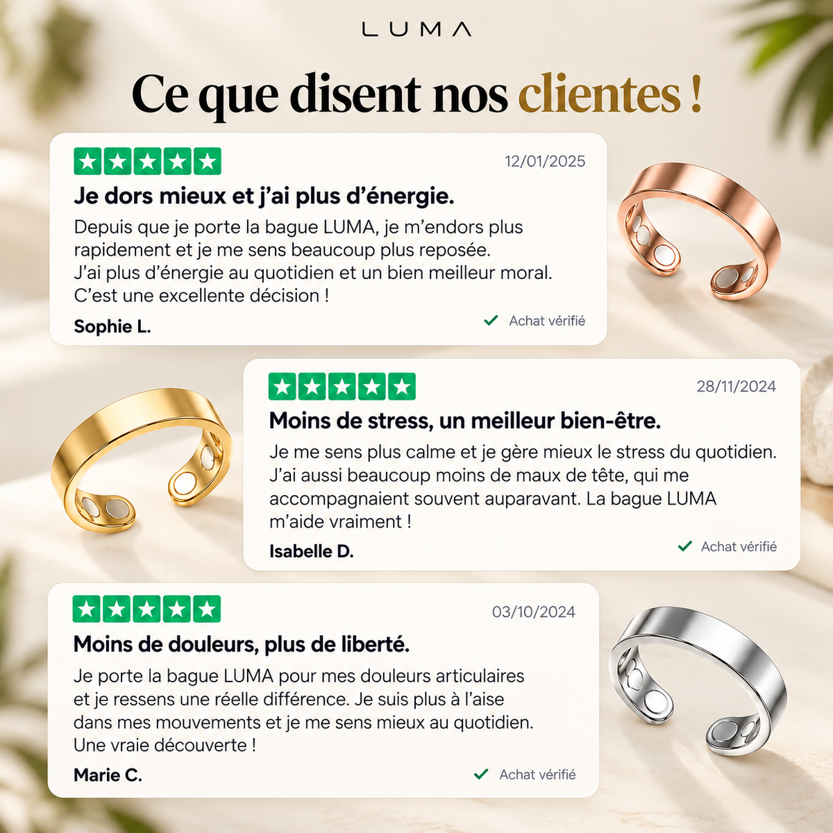 Bague magnétique LUMA | Bien-être au naturel